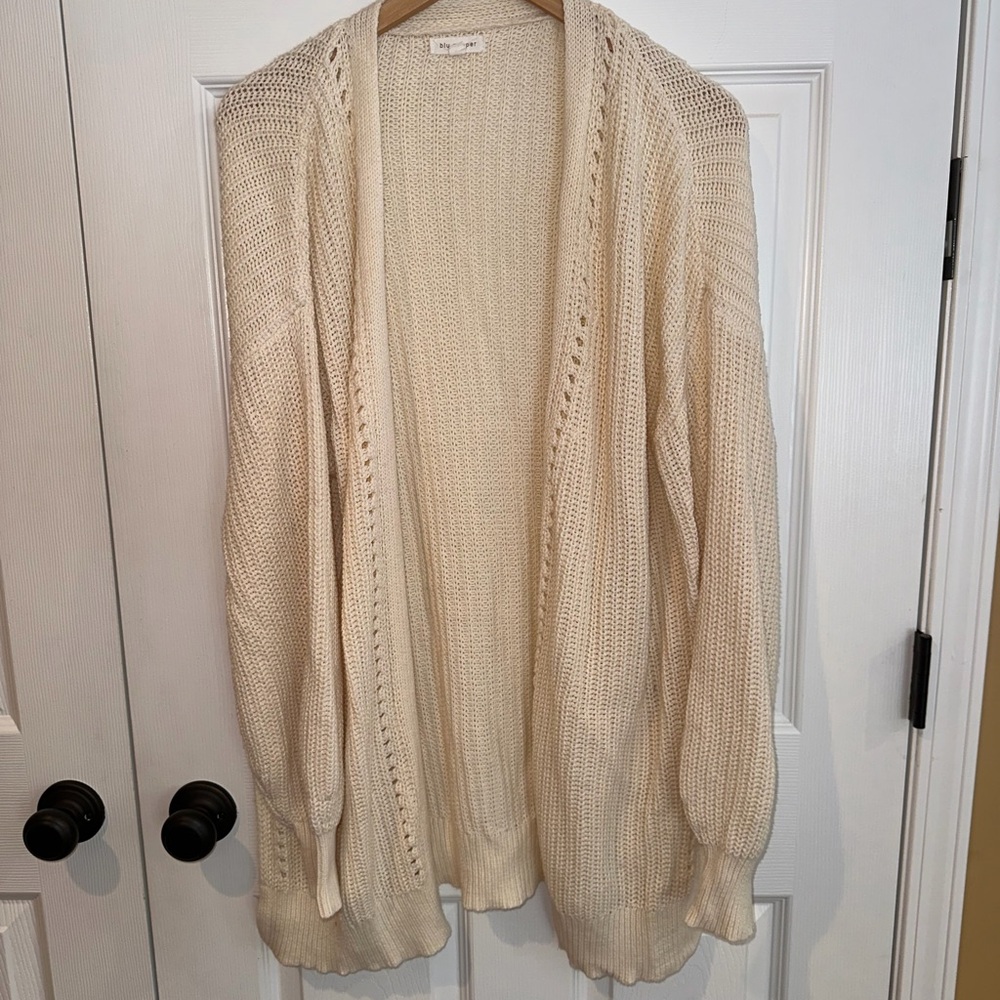 Blu Pepper Ivory Knit Cardigan